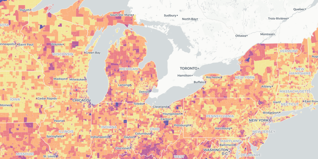 US Social Determinants of Health Atlas - Map of the Month