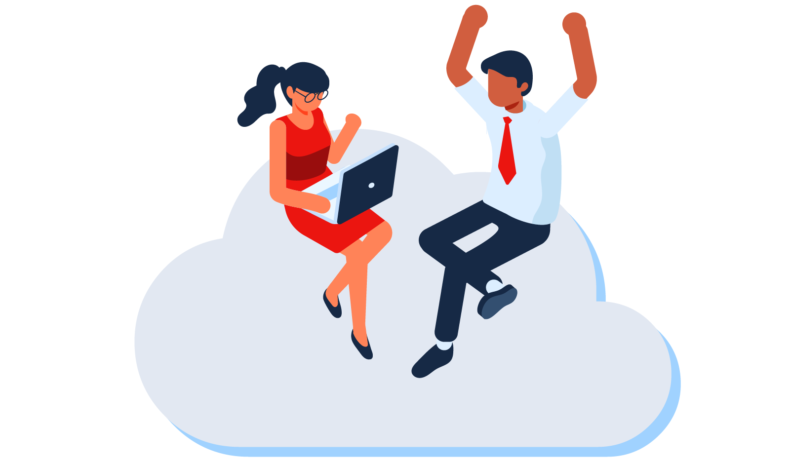 Chris & Mary working on the cloud 