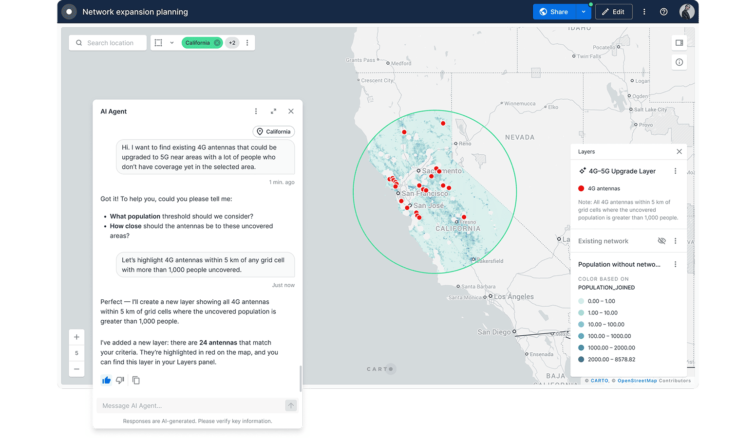 Agentic approach to GIS image