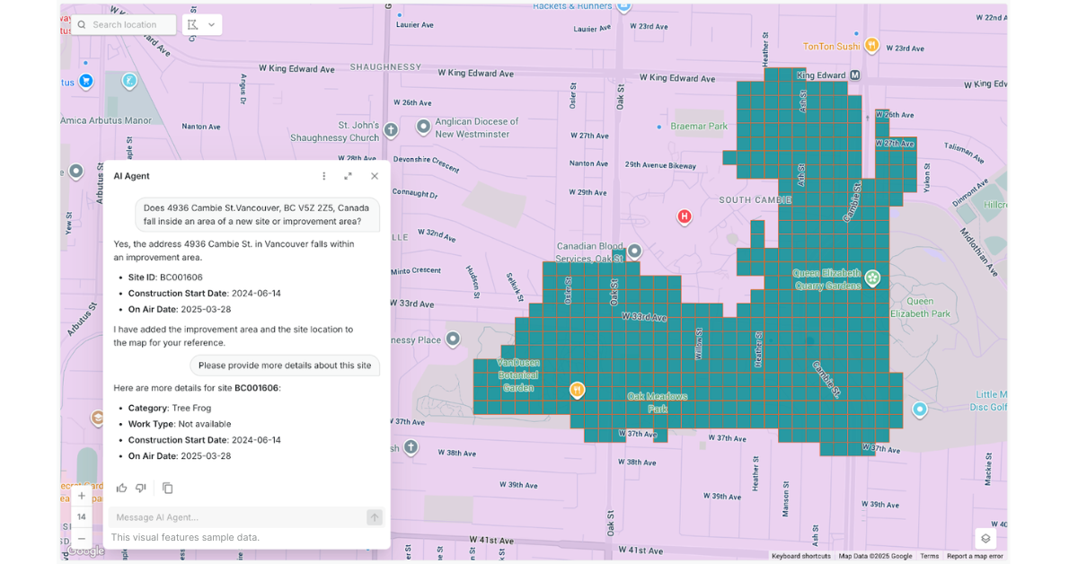 A screenshot of CARTO AI Agents
